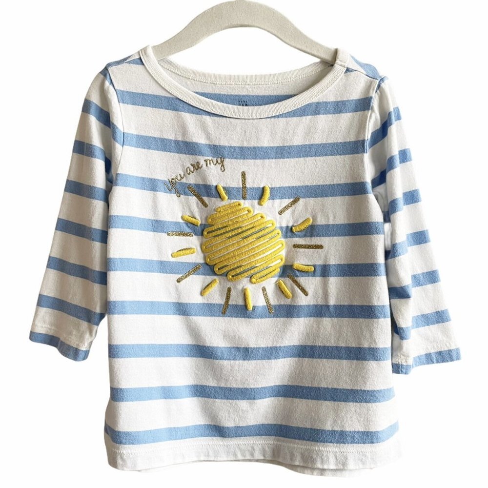 Gap Striped Embroidered Sunshine Tee